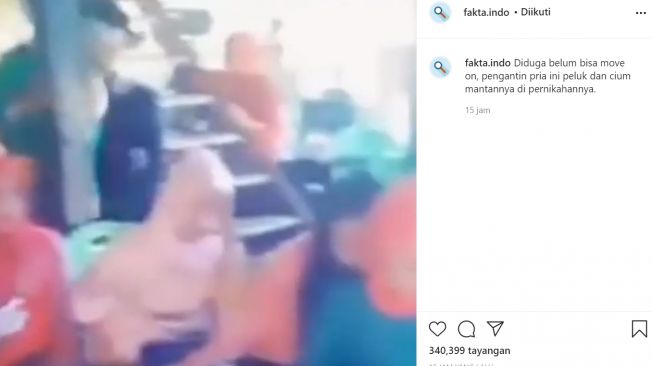 Viral Video Pengantin Pria Peluk Mantan di Pesta Pernikahan (Instagram)