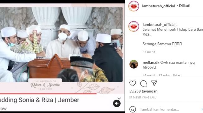 Unggahan soal Riza Shahab [Instagram/@lambeturah_official]