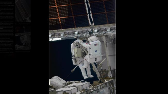 Astronaut lakukan spacewalk pertama pasang susunan surya baru di ISS. [Collectspace]