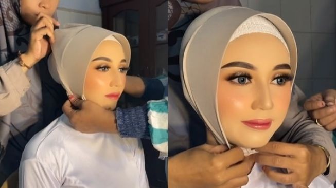 Viral MUA Pasang Hijab Pengantin sampai Dikira Patung, Hasilnya Ditonton 18 Juta Kali