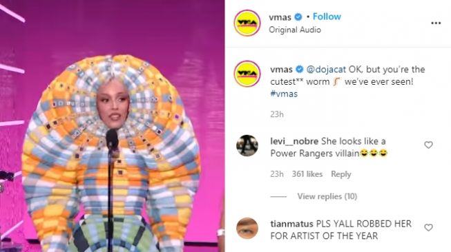 Penampilan Doja Cat di MTV VMA 2021 [Instagram/@vmas]