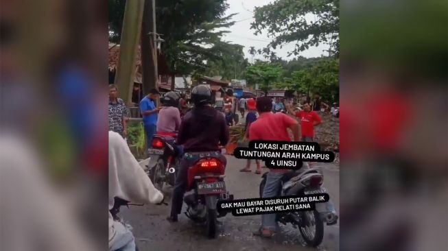 Viral Pria Pungli di Jembatan Tuntungan Deli Serdang, Pelaku Ditangkap