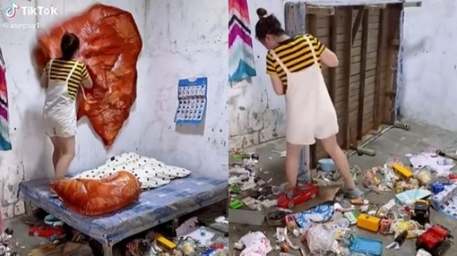 Viral Perempuan Rombak Kamar Penuh Tumpukan Sampah, Transformasinya Mencengangkan