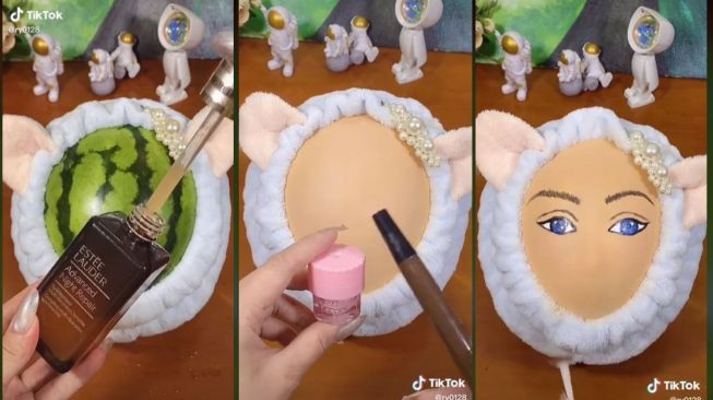 Viral Tutorial Makeup Buah Semangka (tiktok.com/@ry0128)