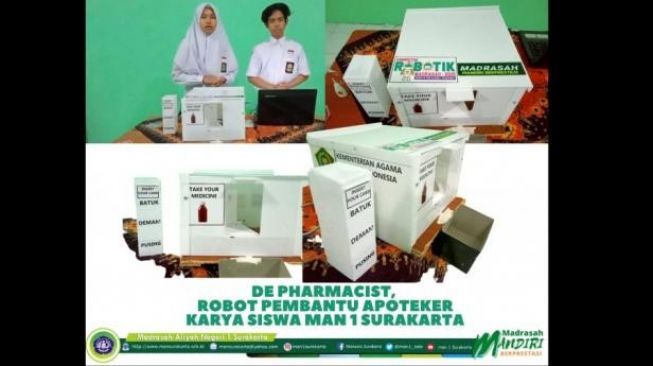 Siswa Madrasah Ini Ciptakan Robot Pembantu Untuk Apoteker