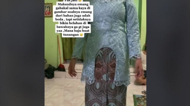 Hasil jahitan kebaya tak sesuai harapan (tiktok)