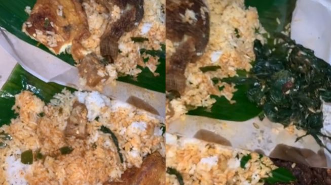 Cewek Temukan Hewan Menggeliat dalam Nasi Padang, Auto Enggak Nafsu Makan