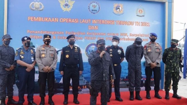 Tim Gabungan Kolaborasi Gempur Peredaran Gelap Narkoba di Laut