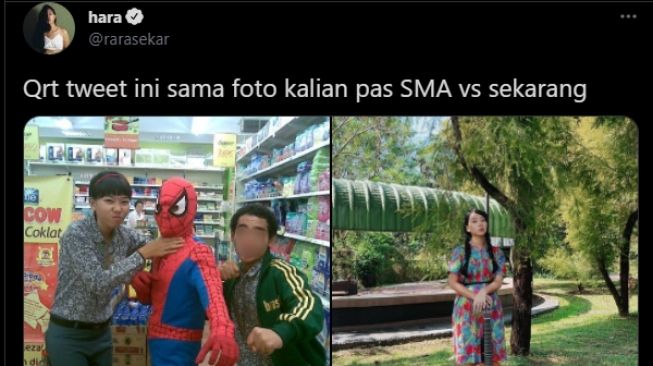 Potret musisi zaman SMA vs sekarang. [Twitter]