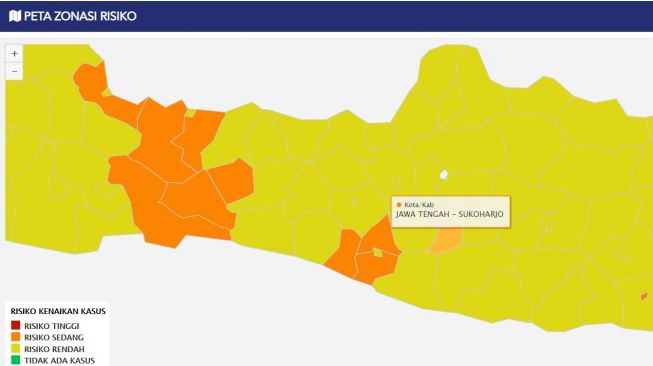 Terapkan PPKM Level 3, Tinggal Sukoharjo yang Berstatus Zona Oranye di Solo Raya