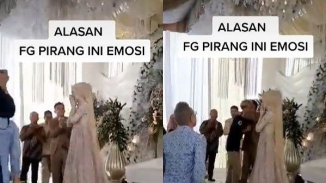 Fotografer Emosional Ajak Ribut Pengantin Pria di Pelaminan, Endingnya Mengharukan (TikTok)