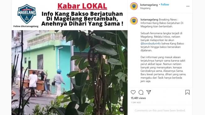 Waduh! 7 Penjual Bakso Keliling di Magelang Ambruk di Hari yang Sama, Ada Fenomena Apa?