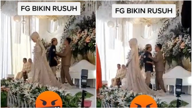 Fotografer Emosional Ajak Ribut Pengantin Pria di Pelaminan, Endingnya Mengharukan