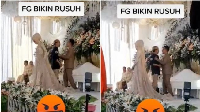 Fotografer nyaris baku hantam lawan pengantin pria (tiktok)