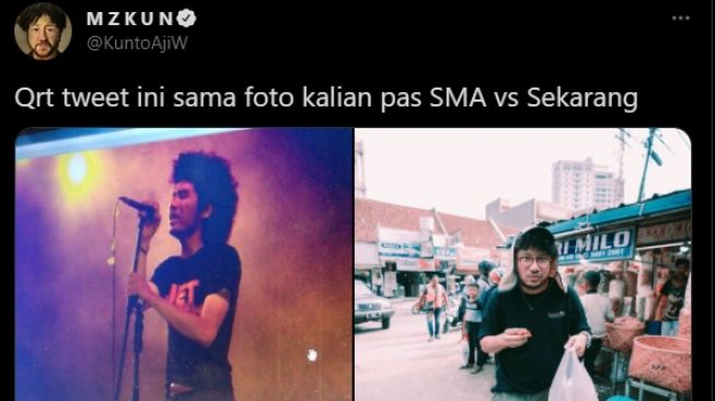 Potret musisi zaman SMA vs sekarang. [Twitter]