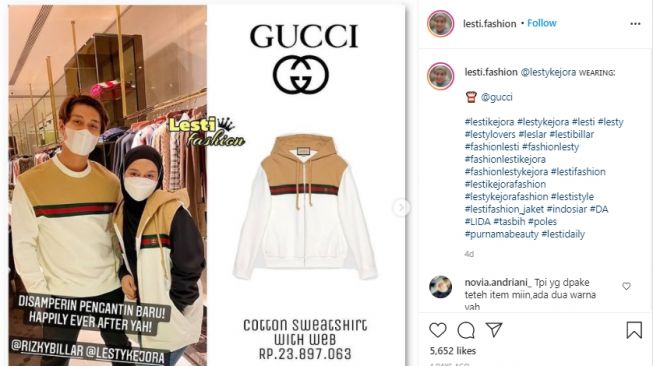 Koleksi Fashion Item Lesti Kejora. [Instagram]