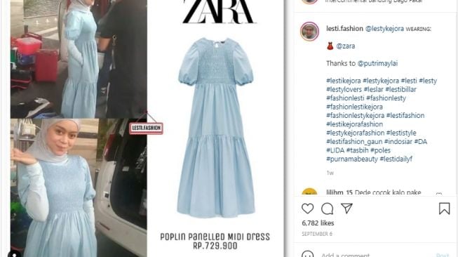 Koleksi Fashion Item Lesti Kejora. [Instagram]