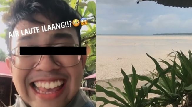 Viral Cowok Cekikikan Lihat Laut Hilang di Pantai, Videonya Ditonton 27 Juta Kali