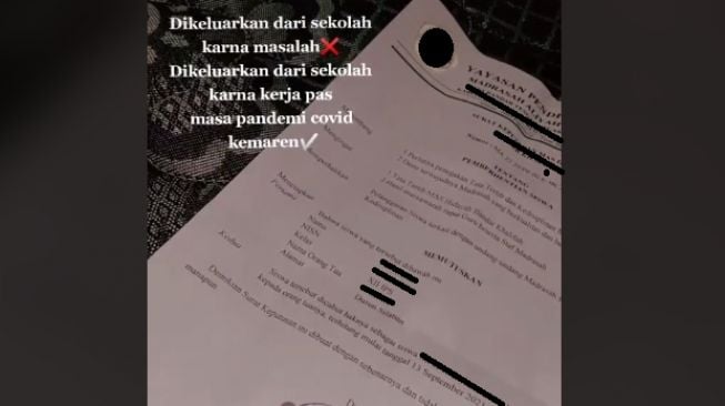 Siswi MA curhat dikeluarkan dari sekolah (tiktok)