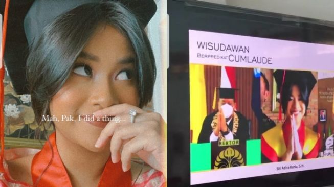 Momen wisuda Siti Adira Kania. (Instagram)