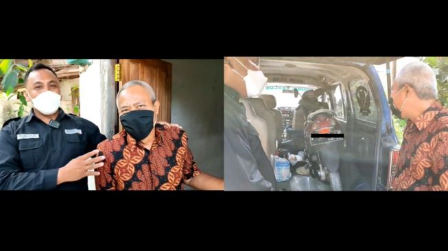 Gaji Rp 100 Sebulan, Guru Agama Menangis Dapat Kejutan Sepeda Motor (YouTube)