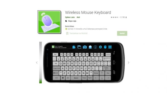Wireless Mouse Keyboard. [Google Play Store]