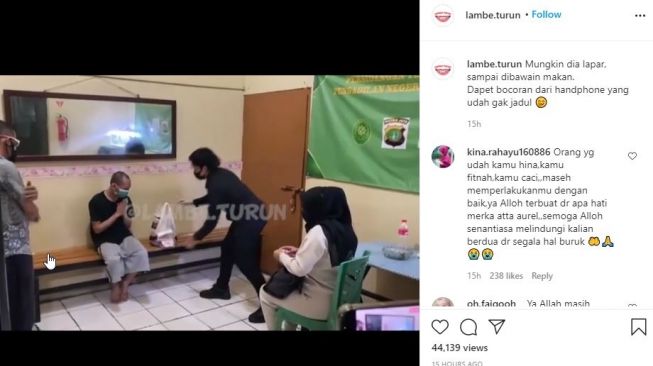 Momen Atta Halilintar dan Aurel Hermansyah ketemu haters [Instagram/@lambe.turun]