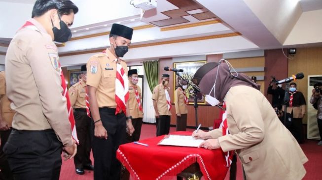 H Saidi Mansyur Dilantik Ketua Mabicab Pramuka
