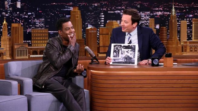 Chris Rock bersama Jimmy Fallon [Instagram]