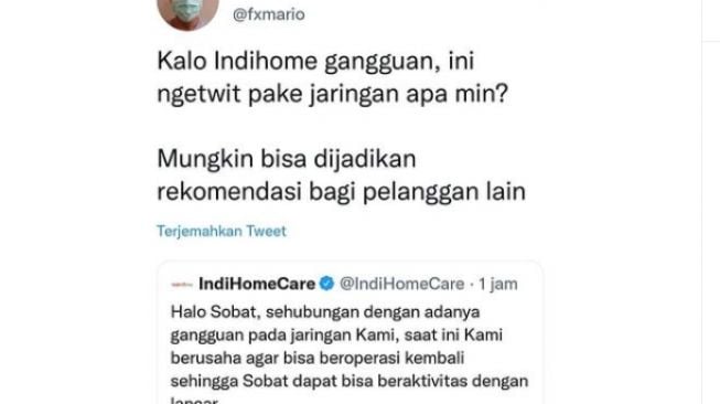 Cuitan warganet soal gangguan jaringan