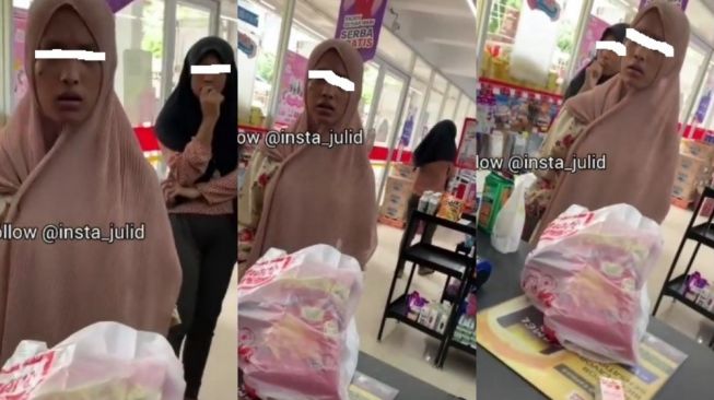 Viral Cewek Berjilbab Mencuri di Alfamart, Berkelit Gak Sengaja Nyolong, Netizen Gemas