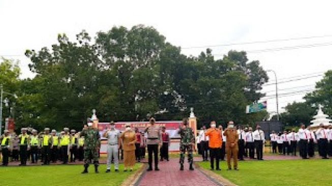 Dandim 0209/LB Hadiri Apel Gelar Pasukan Operasi Patuh Toba 2021