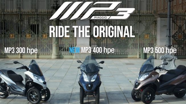 Piaggio MP3 [screenshot video iklan Piaggio MP3].