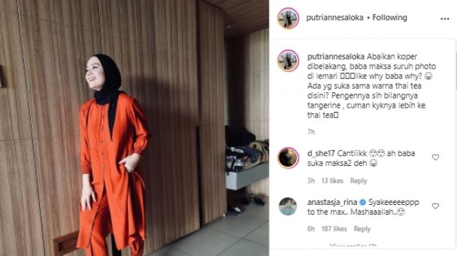 Postingan Putri Anne (Instagram.com)