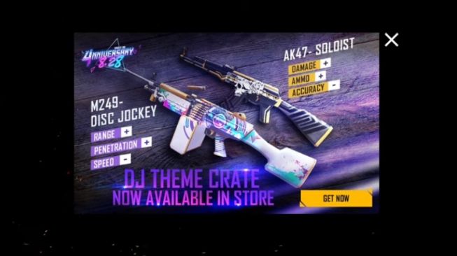 Cara Dapat AK47 Soloist dan M249 Disc Jockey Free Fire (Tangkapan layar YouTube Ani Gaming)