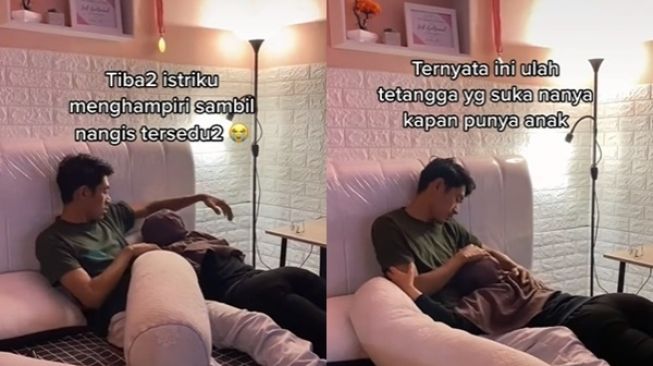 Viral Suami Curhat Nyesek Istri Kerap Menangis Seusai Pinjam Bayi Tetangga. (TikTok)