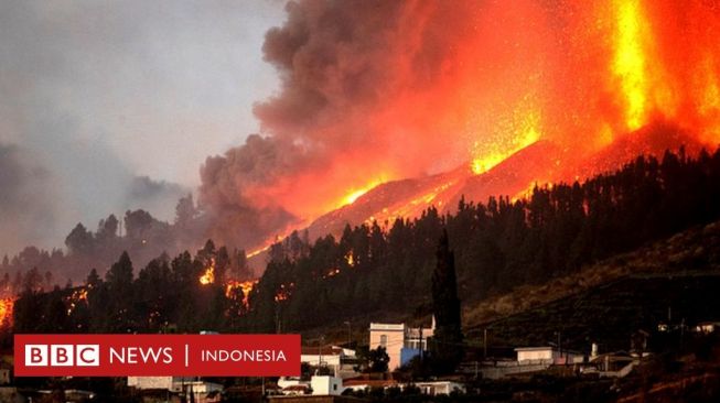 Lava Gunung Berapi Cumbre Vieja di Kepulauan Canary Hancurkan Ratusan Rumah