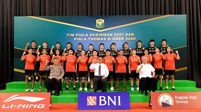 Tim Indonesia untuk Piala Sudirman 2021. [PBSI]