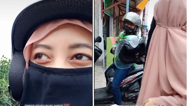 Viral Wanita Bercadar Pesan Ojol Bukan untuk Ditumpangi, Ulahnya Bikin Geleng-Geleng