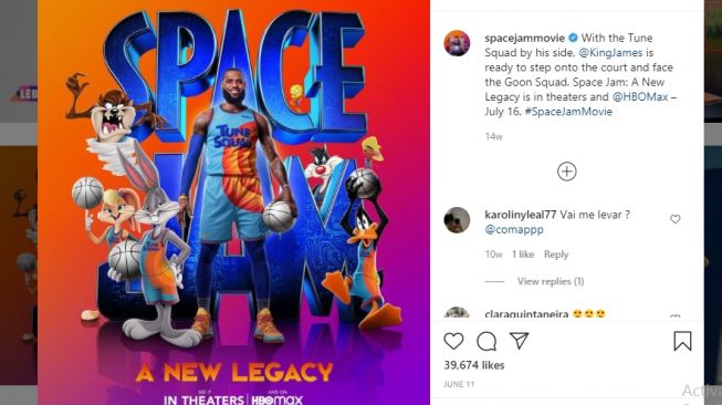 Film Space Jam: A New Legacy [Instagram/@spacejammovie]