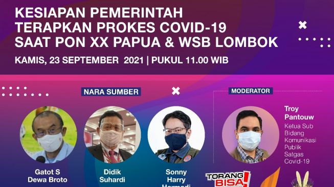 Persiapan Pemerintah Terapkan Prokes Covid-19 saat PON XX Papua dan WSB Lombok