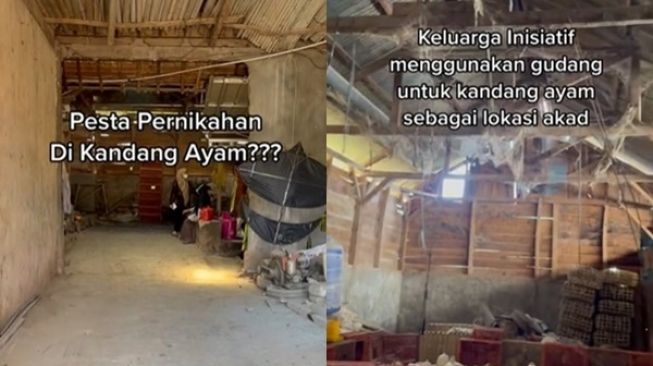 Pengantin Terpaksa Nikah di Kandang Ayam, Hasil Dekorasi Bikin Syok: Spektakuler!