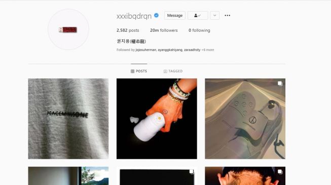 Artis Korea tak mengiktuti siapa pun di Instagram. [Instagram]