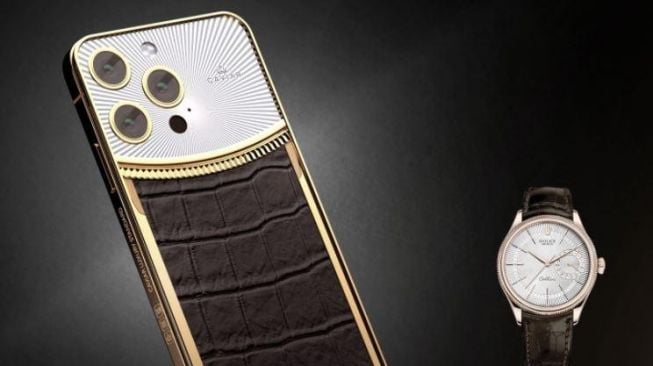 Mewah Tingkat Sultan! Iphone 13 Ini Berdesain Rolex Berlapis Emas, Dihargai Rp121 juta