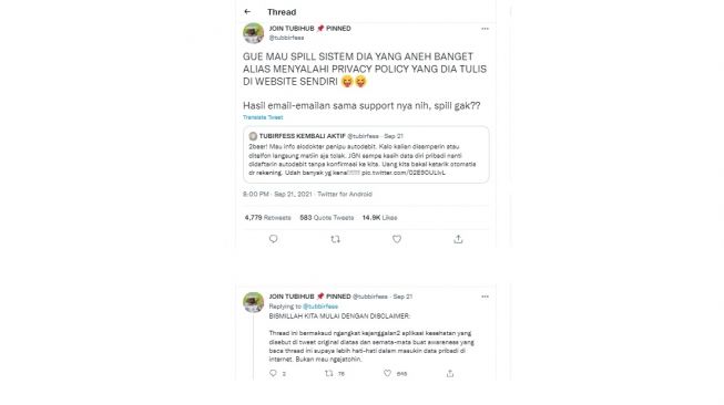 Cuitan keluhan warganet soal Alodokter. [TikTok]