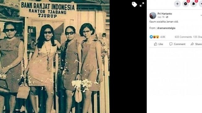 Potret ''Sosialita'' Jadul, Warganet Malah Tebak-tebakan Siapa Ketua Gengnya