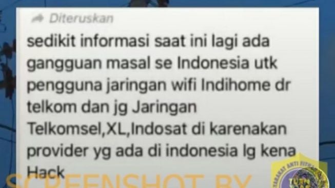 CEK FAKTA: Benarkah Internet di Indonesia Dihack hingga Sebabkan Gangguan Massal?