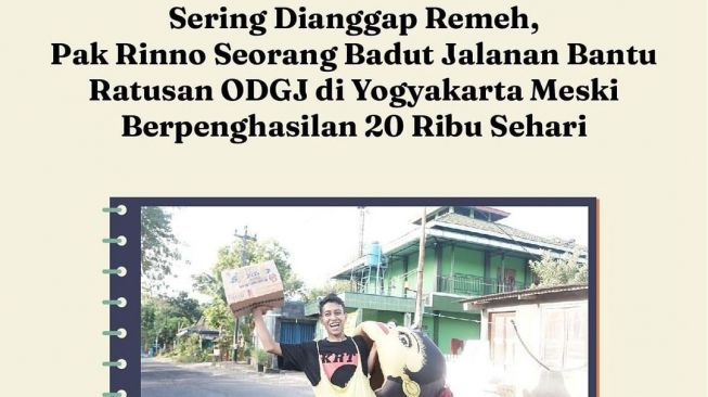 Salut, Berpenghasilan Rp20 Ribu Sehari Badut Ini Pakai Uangnya untuk Bantu ODGJ