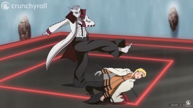 Pertarungan Naruto melawan Isshiki Otsutsuki, anime Boruto (tangkapan layar YouTube Crunchyroll Collection)