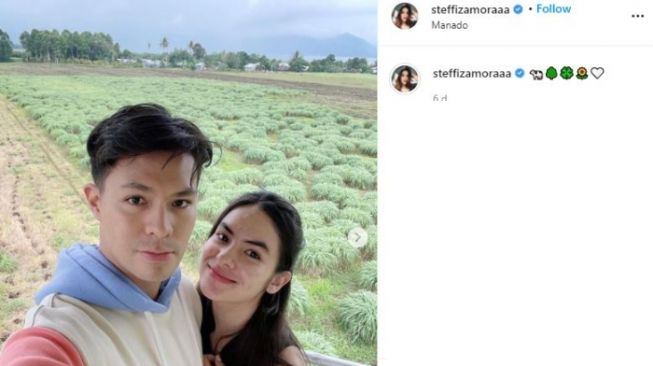 Fero Walandouw dan Steffi Zamora ke Manado. (Instagram)